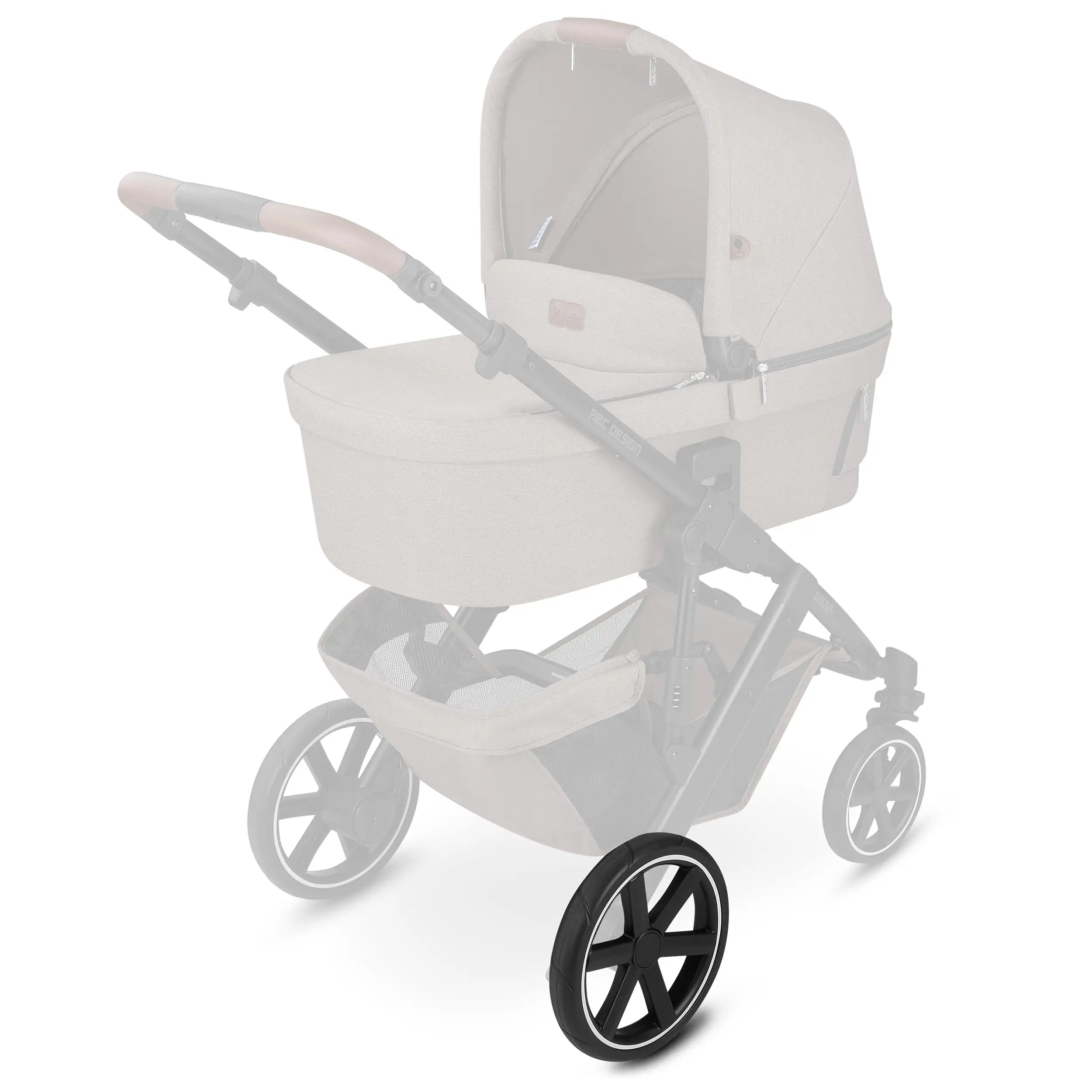 Rueda trasera para Salsa 4 / Zoom / Zoom 2 - EVA Black / White Wall