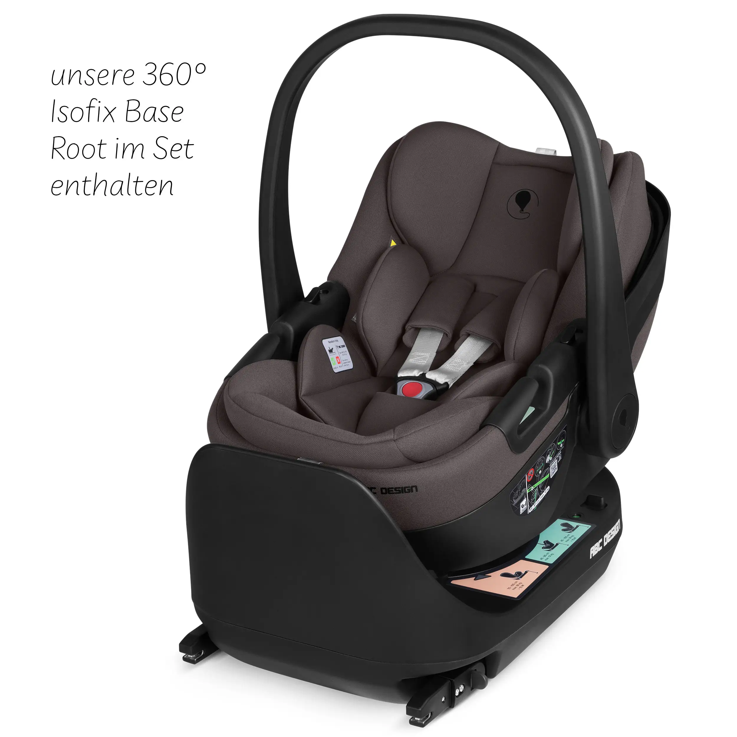 Set de cochecito 4en1 Salsa Core con silla de auto Calla reclinable y base ISOFIX Root - Falcon
