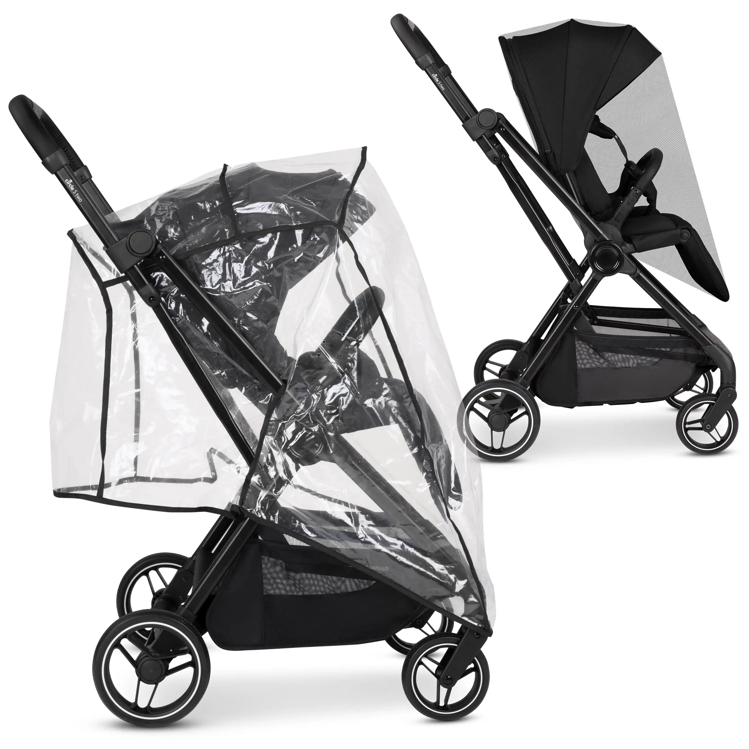 Set de accesorios para silla de paseo - Funda para lluvia y mosquitera