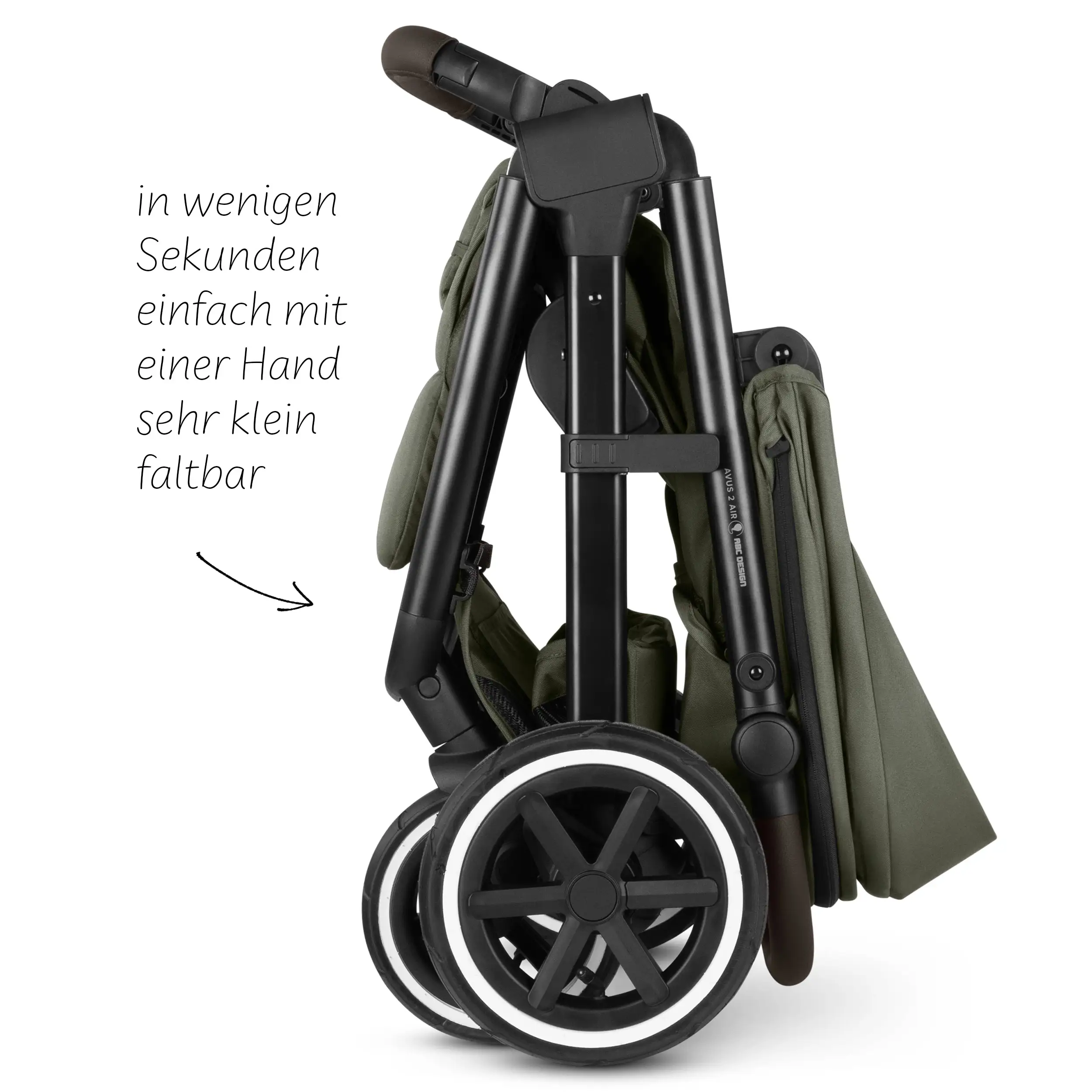 Silla de paseo  Avus 2 Air con rueda de aire - Avocado
