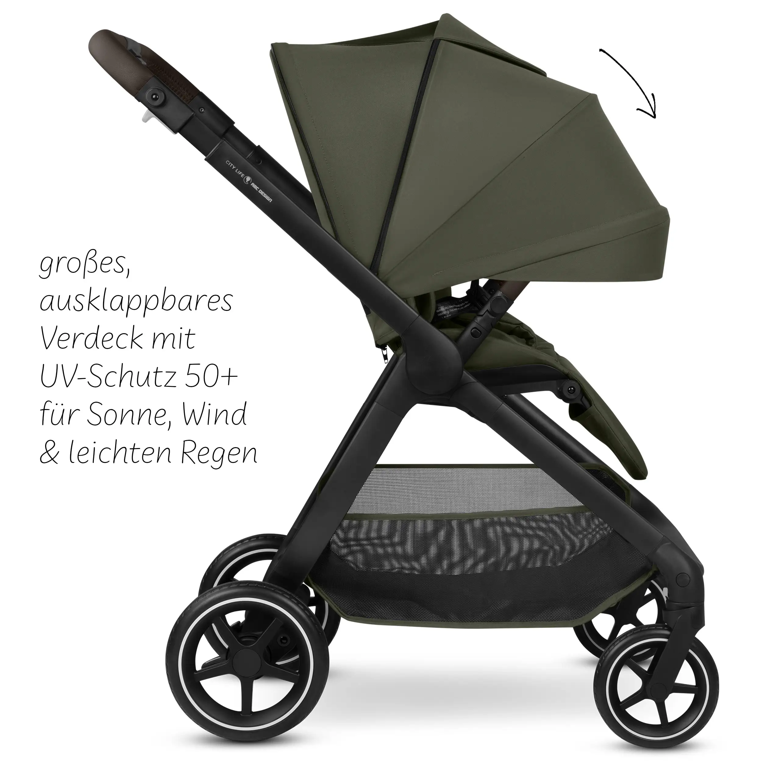 Set de cochecito 3en1 City Life con silla de auto Maxi-Cosi Pebble 360 Pro 2 - Avocado