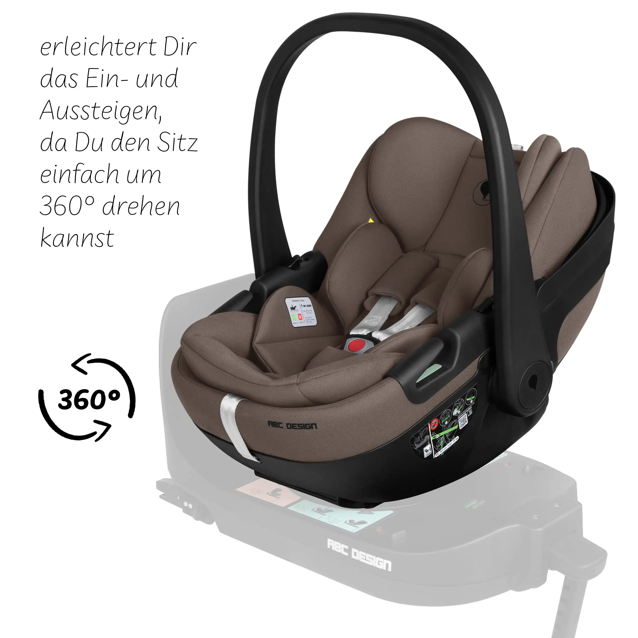 Silla de auto Calla i-Size reclinable incl. base ISOFIX giratoria Root