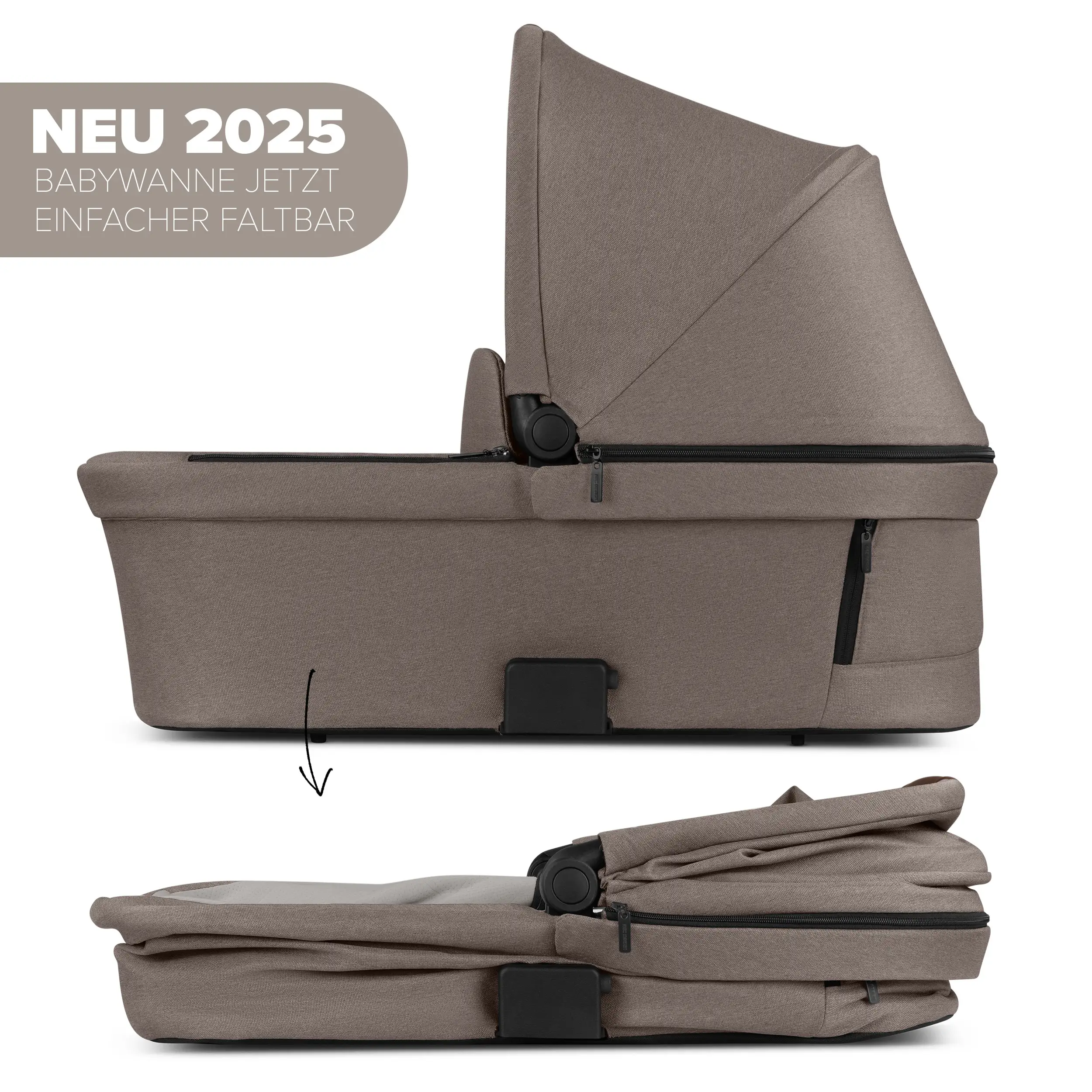 4in1-Kinderwagen-Set Samba 2 inkl. Babyschale Calla mit Liegefunktion - Nature