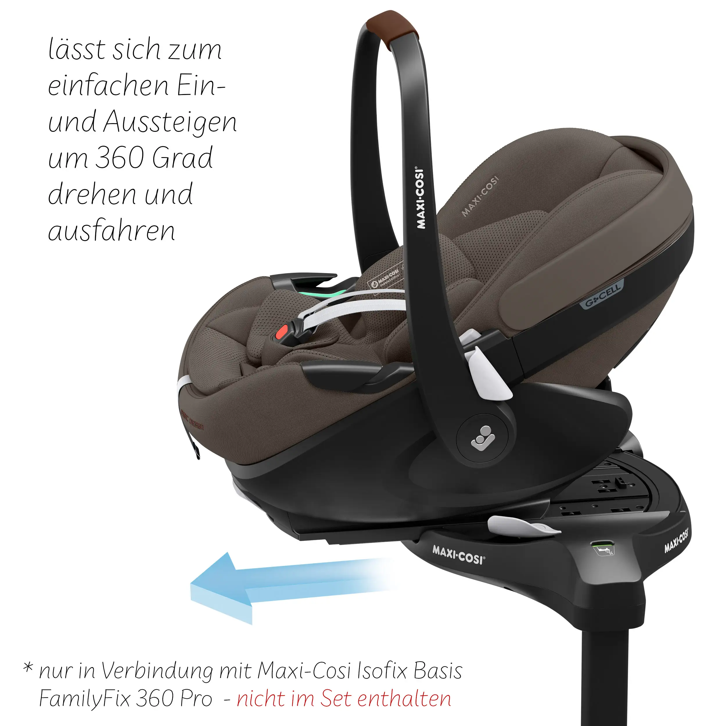 Set de cochecito 3en1 City Life con silla de auto Maxi-Cosi Pebble 360 Pro 2 - Nature