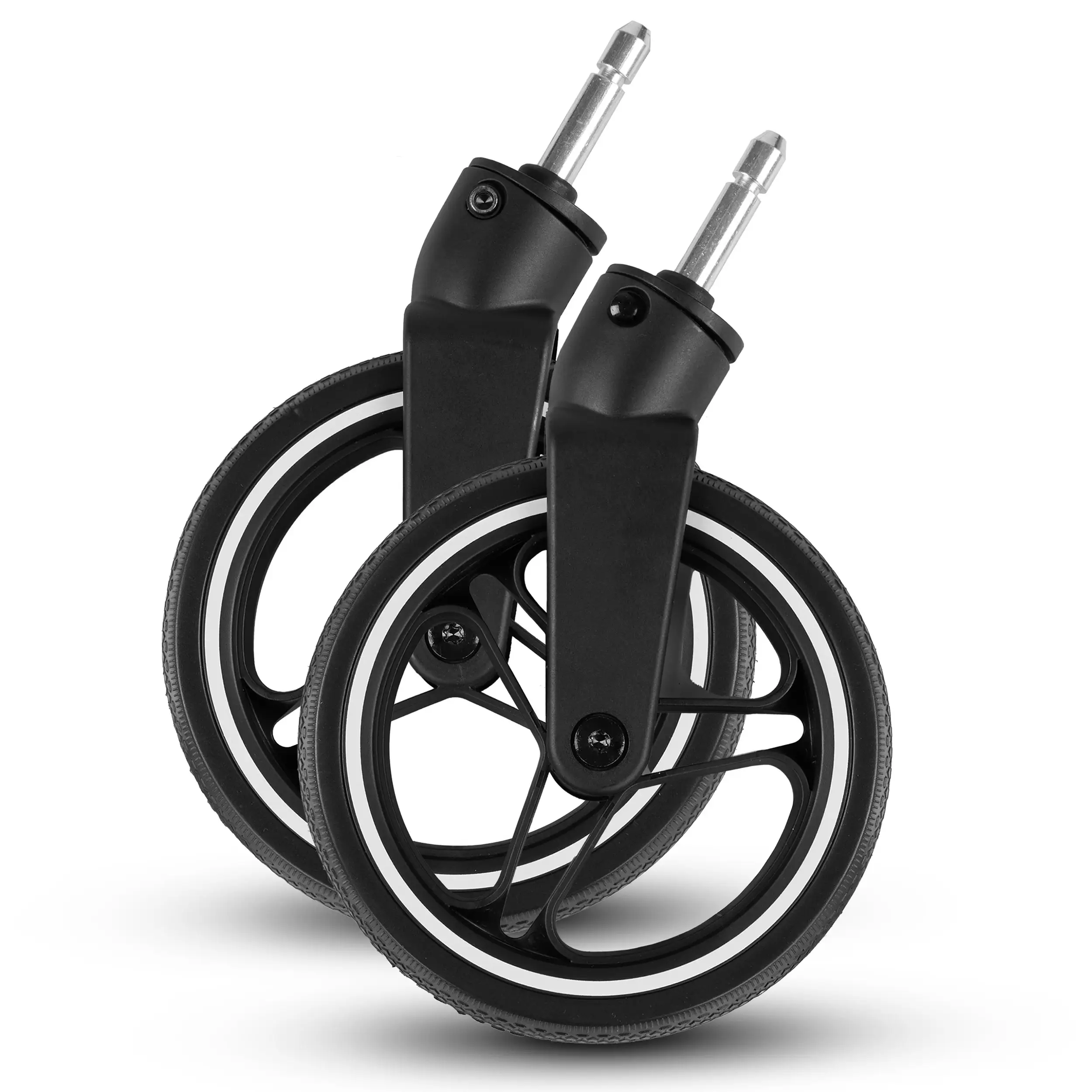 Juego de ruedas delanteras (2 piezas) para Ping 3 Trekking / Ping Two Trekking - All Terrain Black / White Wall