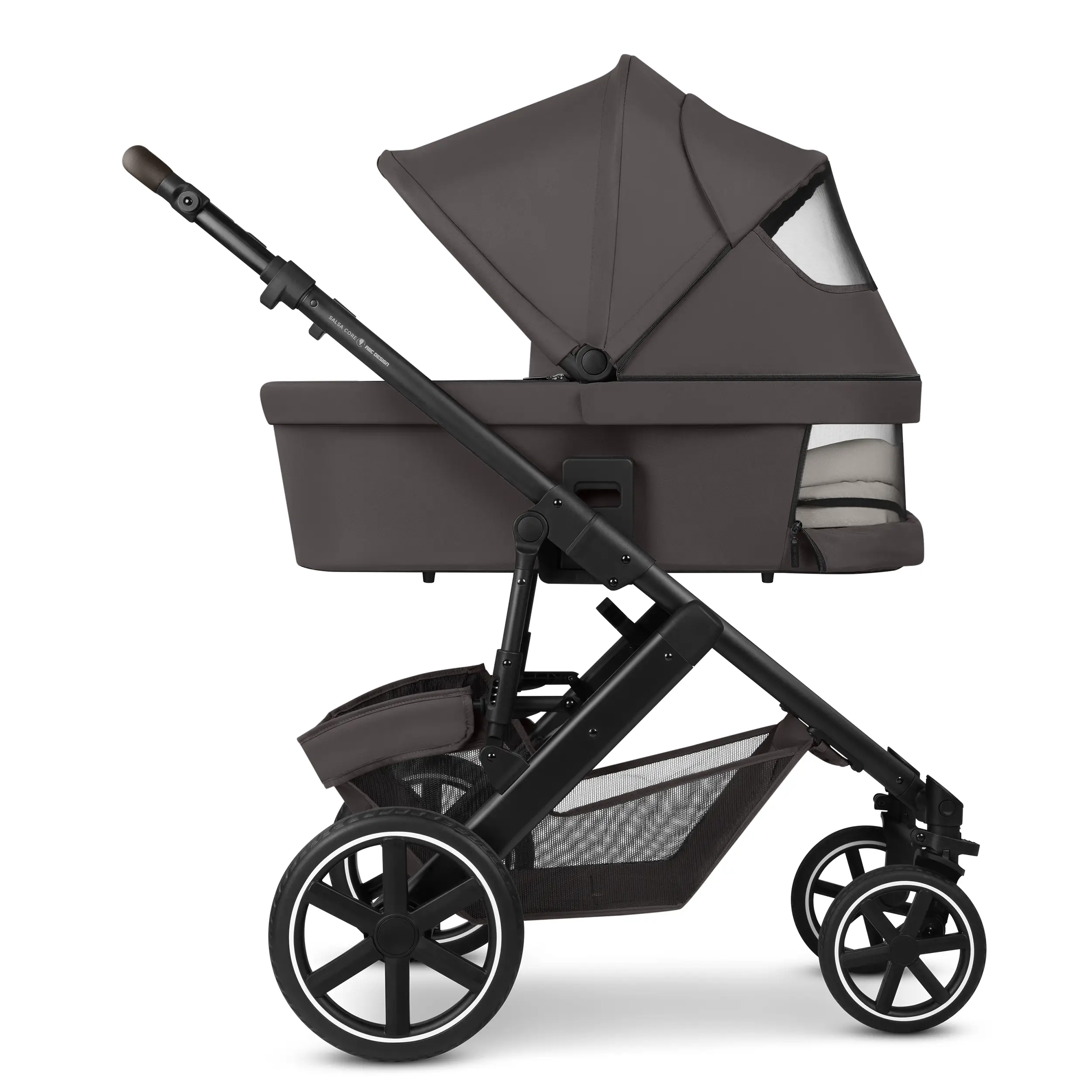 Set de cochecito 3en1 Salsa Core con silla de coche Calla con función de reclinación - Falcon