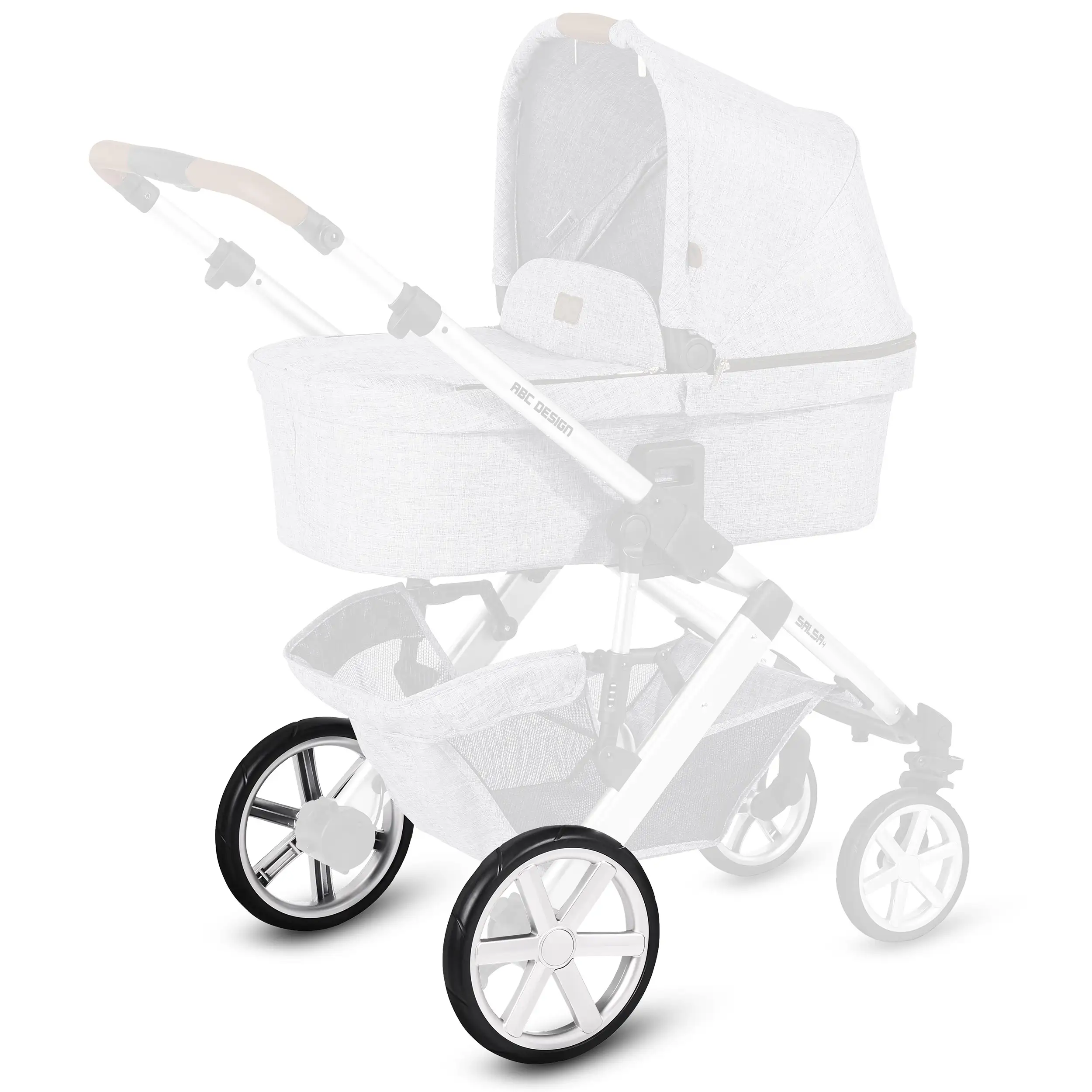 Juego de ruedas traseras (2 piezas) para Salsa 4 - EVA Plata / Negro