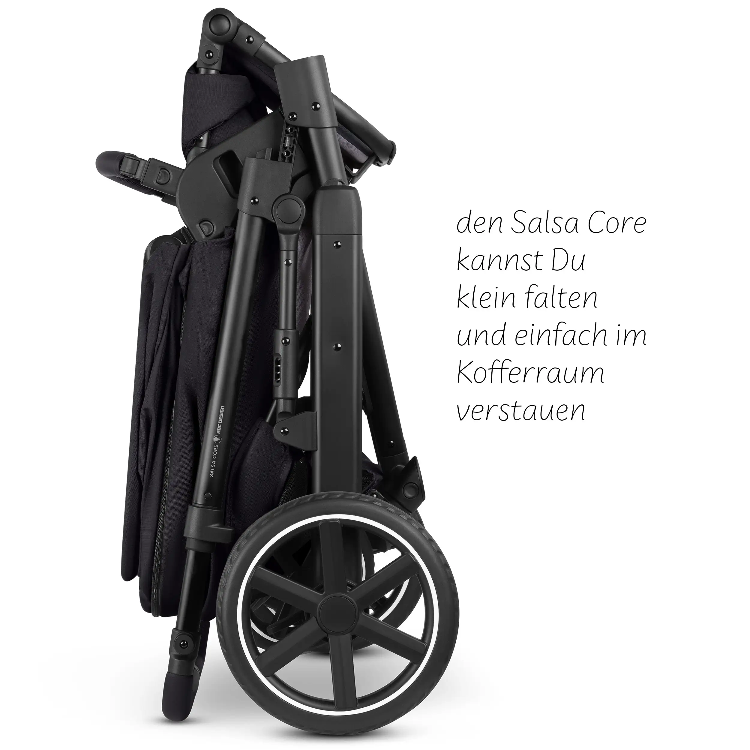 Set de cochecito 4en1 Salsa Core con silla de auto Calla reclinable y base ISOFIX Root - Ink