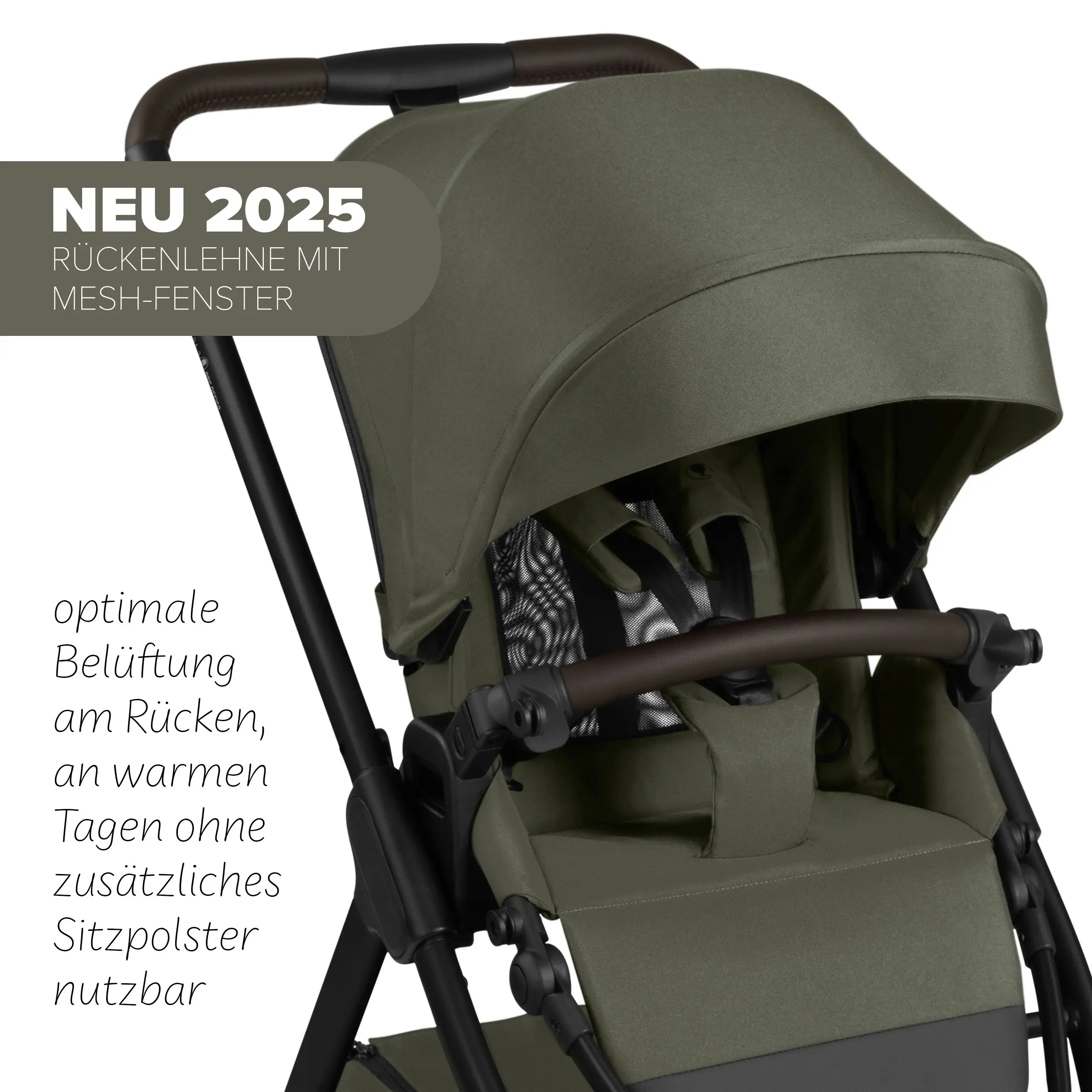 3in1-Kinderwagen-Set Samba 2 inkl. Babyschale Calla mit Liegefunktion - Avocado