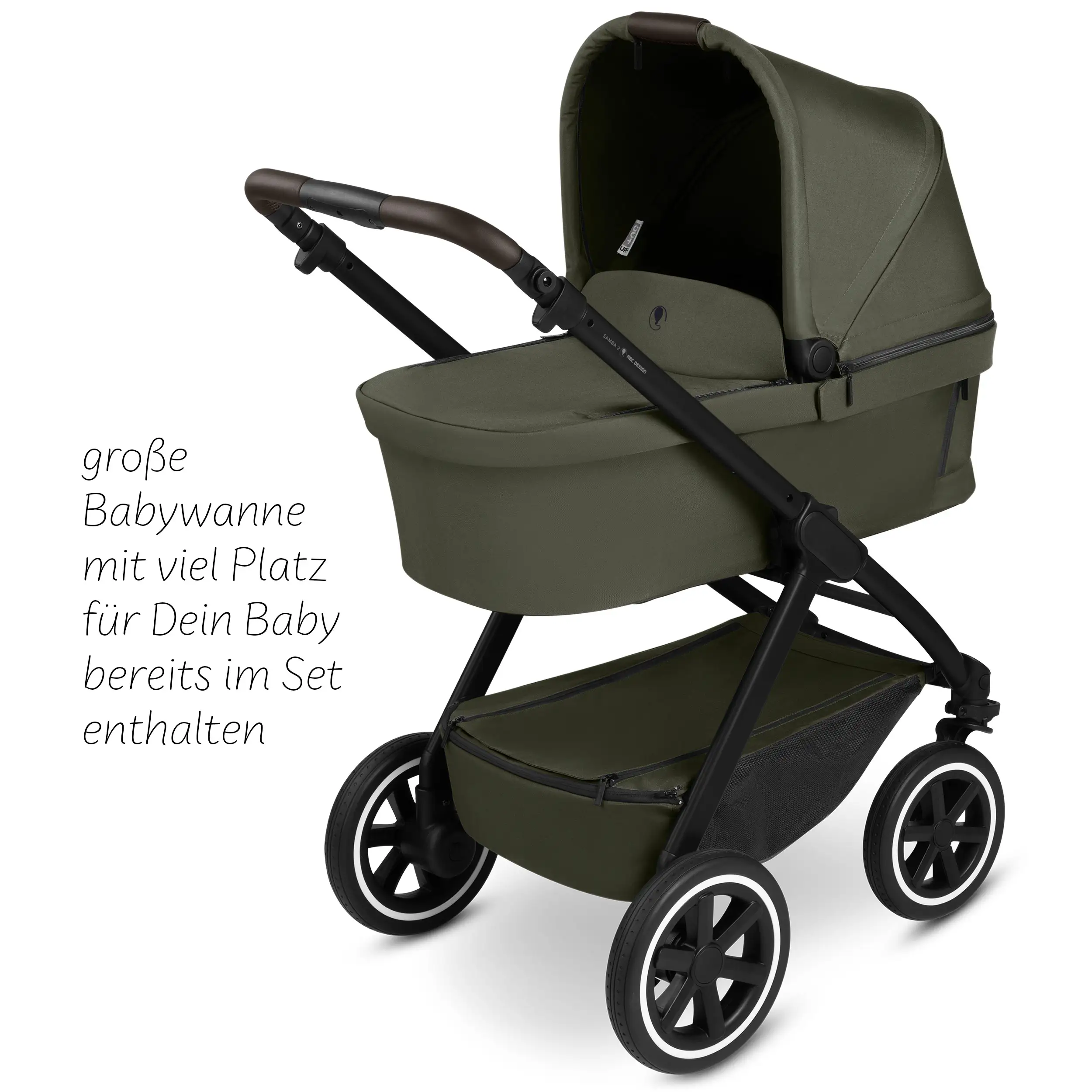 Conjunto de cochecito 4en1 Samba 2 con Base Isofix - Avocado