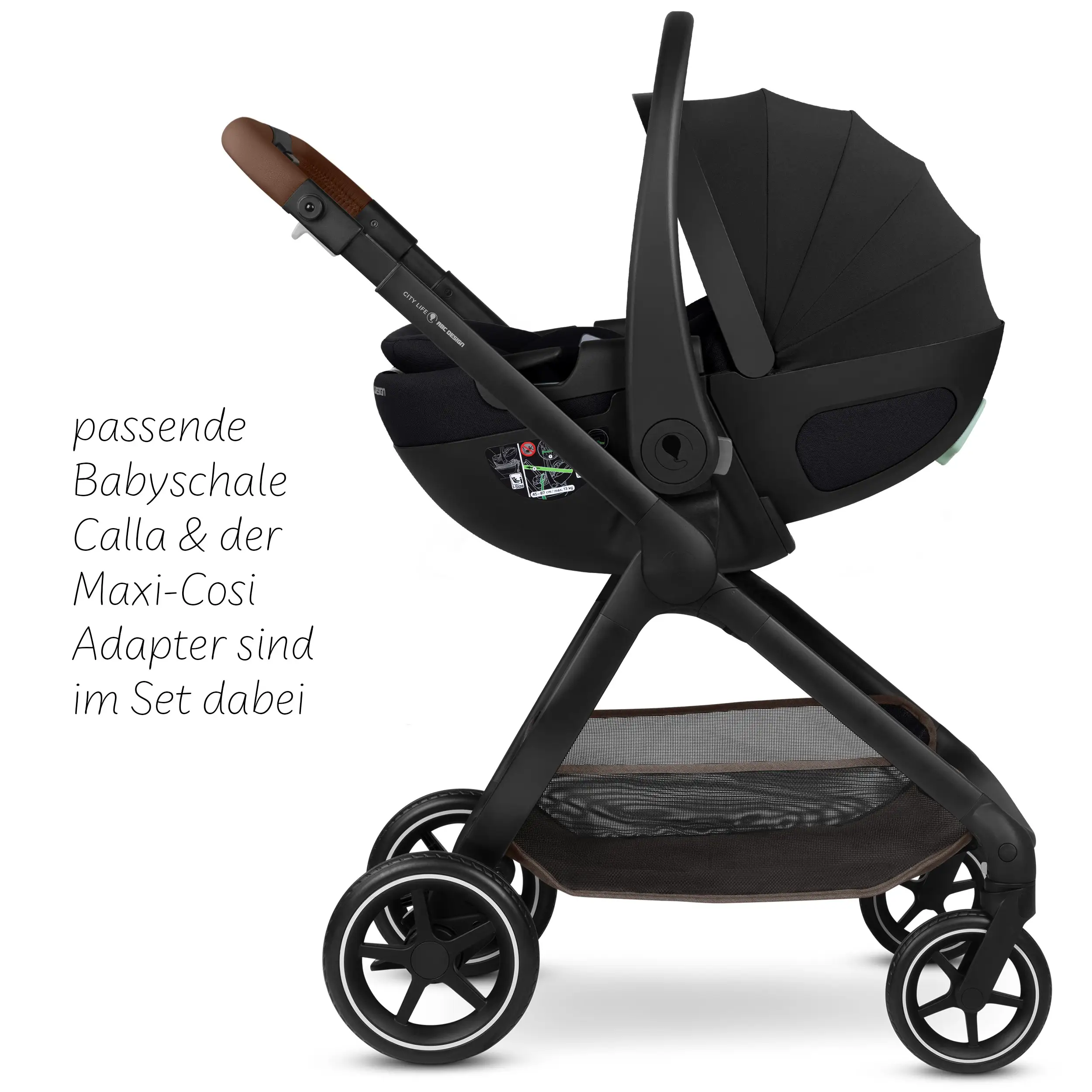 Sistema de viaje City Life incl. silla de auto Calla reclinable - Nature