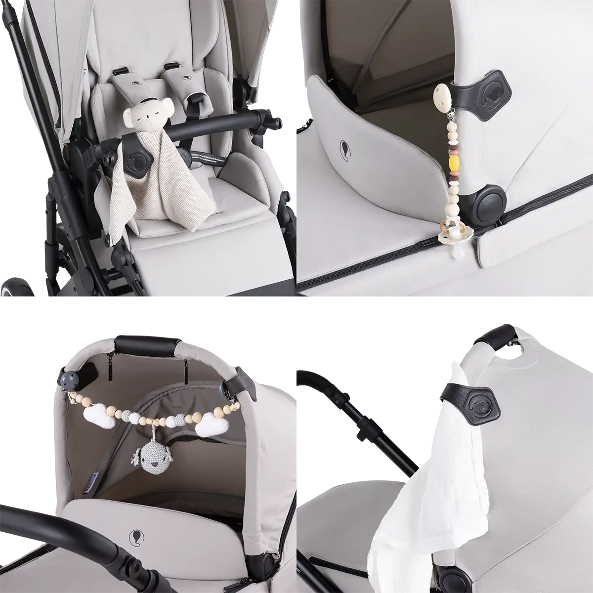 Fácil colocación de accesorios