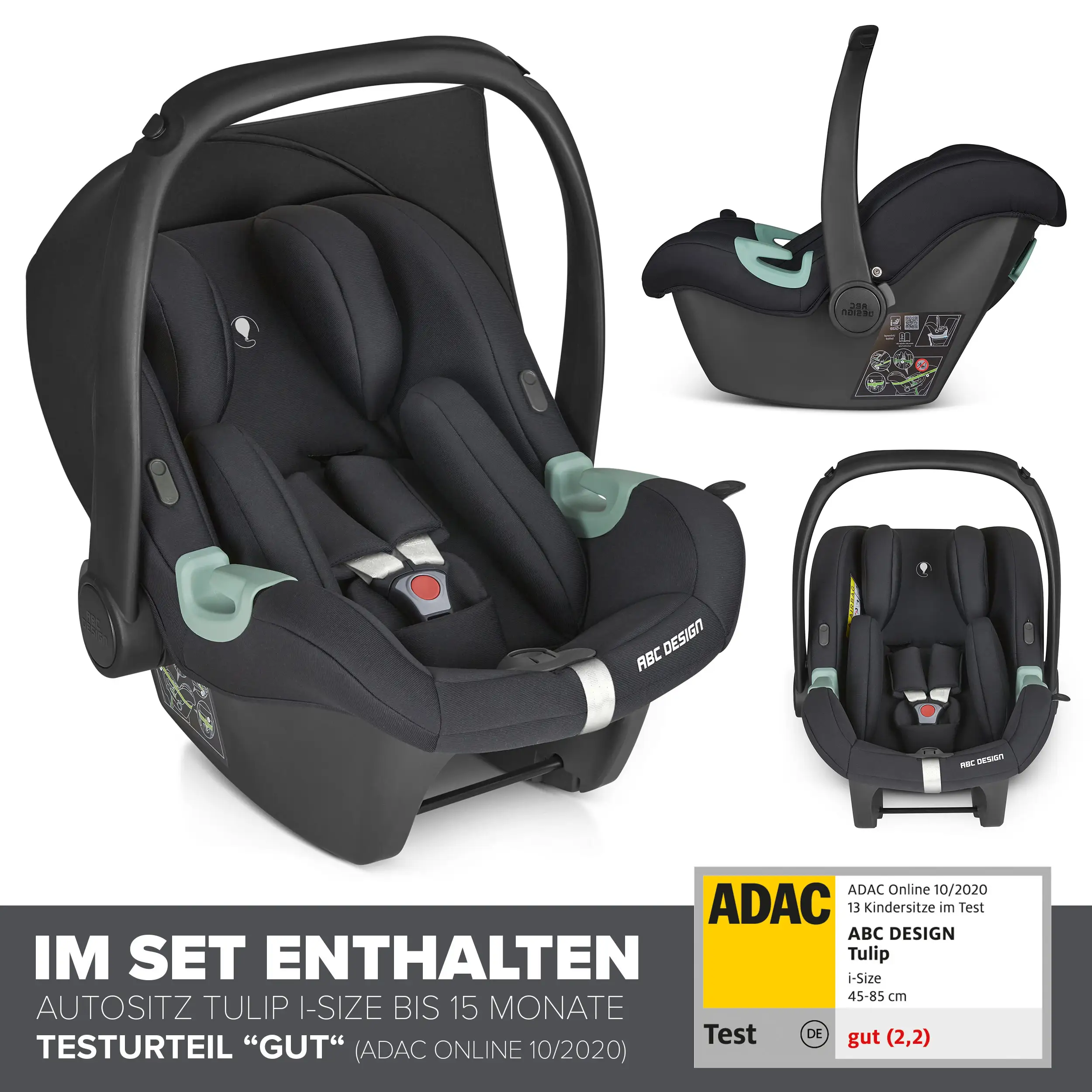 Conjunto de cochecito 4en1 Salsa 5 Air incl. Base Isofix - Avocado